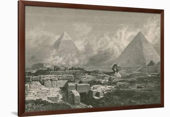 Giza Pyramids and Sphinx, 1878-Science Source-Framed Giclee Print