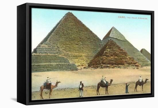 Giza Pyramids, Camels, Egypt-null-Framed Stretched Canvas