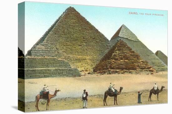 Giza Pyramids, Camels, Egypt-null-Stretched Canvas