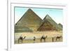 Giza Pyramids, Camels, Egypt-null-Framed Premium Giclee Print