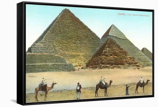 Giza Pyramids, Camels, Egypt-null-Framed Stretched Canvas