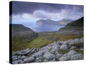 Gjaarbotnur, Vagafjordur Fjord and Vagar Island in the Distance, from Streymoy-Patrick Dieudonne-Stretched Canvas