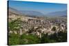 Gjirokastra or Gjirokaster, Albania. Looking across the typical architecture of the old town to...-null-Stretched Canvas