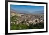Gjirokastra or Gjirokaster, Albania. Looking across the typical architecture of the old town to...-null-Framed Photographic Print