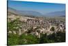 Gjirokastra or Gjirokaster, Albania. Looking across the typical architecture of the old town to...-null-Stretched Canvas