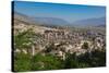 Gjirokastra or Gjirokaster, Albania. Looking across the typical architecture of the old town to...-null-Stretched Canvas