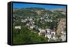 Gjirokastra or Gjirokaster, Albania. Typical traditional property on edge of old town. Gjirokast...-null-Framed Stretched Canvas