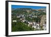 Gjirokastra or Gjirokaster, Albania. Typical traditional property on edge of old town. Gjirokast...-null-Framed Photographic Print