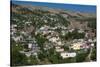 Gjirokastra or Gjirokaster, Albania. Typical traditional property on edge of old town. Gjirokast...-null-Stretched Canvas