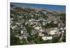 Gjirokastra or Gjirokaster, Albania. Typical traditional property on edge of old town. Gjirokast...-null-Framed Photographic Print