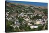 Gjirokastra or Gjirokaster, Albania. Typical traditional property on edge of old town. Gjirokast...-null-Stretched Canvas