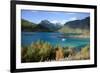 Glacial blue lake, Troms, Norway, Scandinavia, Europe-Ethel Davies-Framed Photographic Print