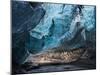 Glacial Cave Entrance, Breidamerkurjoekull, Vatnajoekull, Iceland-Martin Zwick-Mounted Premium Photographic Print