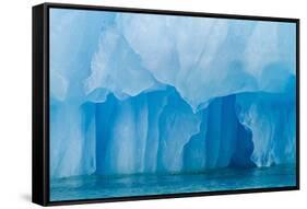 Glacial Ice Calved from the Leconte Glacier-Michael Nolan-Framed Stretched Canvas