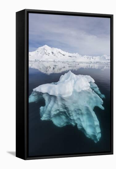 Glacial Ice Floating in the Neumayer Channel Near Wiencke Island, Antarctica, Polar Regions-Michael Nolan-Framed Stretched Canvas