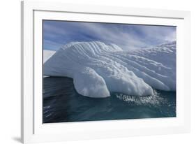 Glacial Iceberg Detail at Cuverville Island, Antarctica, Polar Regions-Michael Nolan-Framed Photographic Print