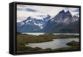 Glacial Lakes before the Torres Del Paine National Park, Patagonia, Chile, South America-Michael Runkel-Framed Stretched Canvas