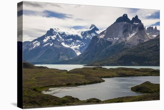 Glacial Lakes before the Torres Del Paine National Park, Patagonia, Chile, South America-Michael Runkel-Stretched Canvas