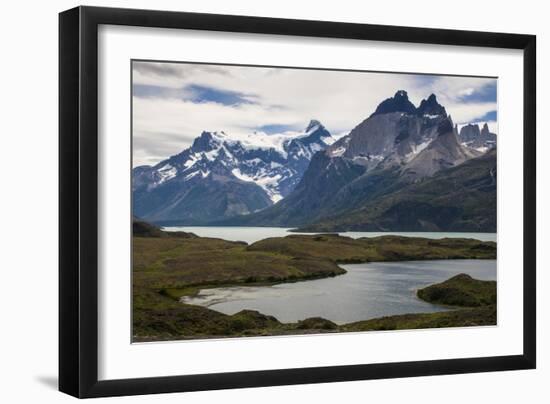 Glacial Lakes before the Torres Del Paine National Park, Patagonia, Chile, South America-Michael Runkel-Framed Photographic Print