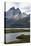 Glacial Lakes in Front of the Torres Del Paine National Park, Patagonia, Chile, South America-Michael Runkel-Stretched Canvas