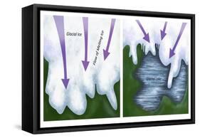 Glacial Melt-Gwen Shockey-Framed Stretched Canvas