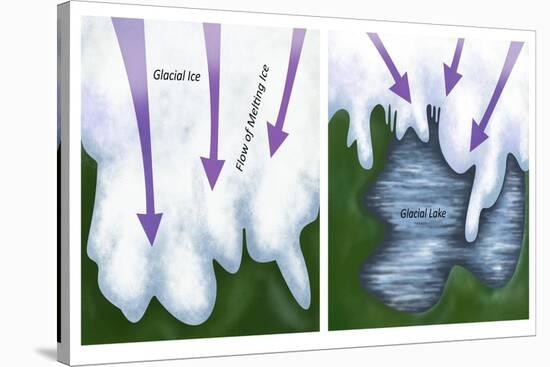 Glacial Melt-Gwen Shockey-Stretched Canvas