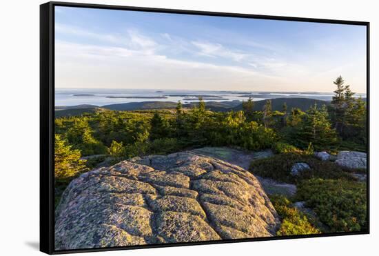 Glacial Striations , Maine's Acadia National Park-Jerry and Marcy Monkman-Framed Stretched Canvas