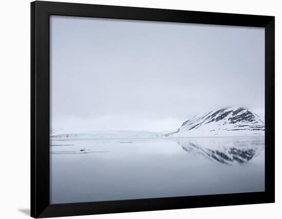 Glacier and Reflection, Spitzbergen, Svalbard, Norway, Scandinavia, Europe-Milse Thorsten-Framed Premium Photographic Print