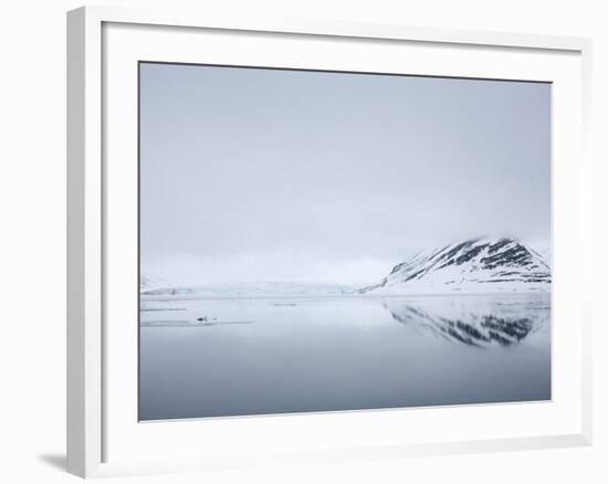 Glacier and Reflection, Spitzbergen, Svalbard, Norway, Scandinavia, Europe-Milse Thorsten-Framed Photographic Print