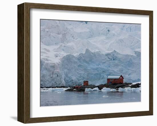 Glacier, Argentine Research Station, Paradise Bay, Antarctic Peninsula, Antarctica, Polar Regions-Thorsten Milse-Framed Photographic Print