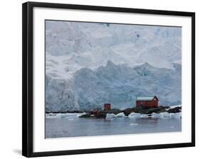 Glacier, Argentine Research Station, Paradise Bay, Antarctic Peninsula, Antarctica, Polar Regions-Thorsten Milse-Framed Photographic Print