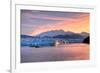 Glacier at Sunrise-Lantern Press-Framed Premium Giclee Print