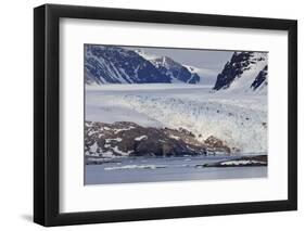 Glacier Backed by Snowy Mountains-Eleanor Scriven-Framed Photographic Print