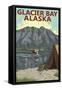 Glacier Bay, Alaska, Bush Plane Fishing-Lantern Press-Framed Stretched Canvas