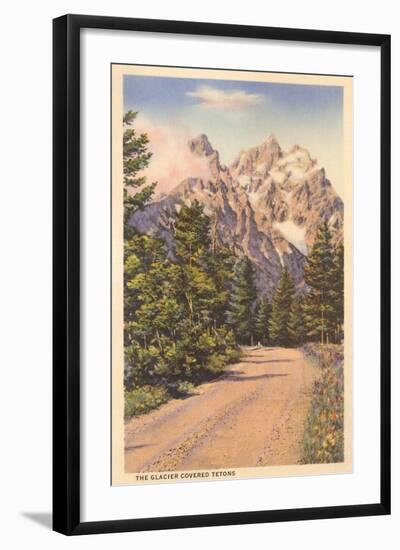 Glacier Covered Tetons, Wyoming-null-Framed Art Print