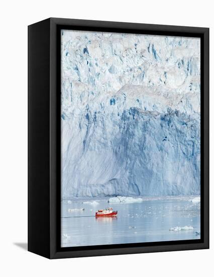 Glacier Eqip (Eqip Sermia) in western Greenland, Denmark-Martin Zwick-Framed Stretched Canvas