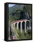 Glacier Express and Landwasser Viaduct, Filisur, Graubunden, Switzerland-Doug Pearson-Framed Stretched Canvas