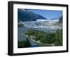 Glacier Flowing from the Juneau Icefield to the Proglacial Lake, Alaska, USA-Waltham Tony-Framed Photographic Print