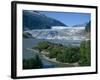 Glacier Flowing from the Juneau Icefield to the Proglacial Lake, Alaska, USA-Waltham Tony-Framed Photographic Print