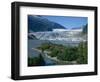 Glacier Flowing from the Juneau Icefield to the Proglacial Lake, Alaska, USA-Waltham Tony-Framed Photographic Print