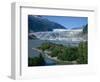 Glacier Flowing from the Juneau Icefield to the Proglacial Lake, Alaska, USA-Waltham Tony-Framed Photographic Print