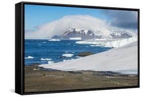 Glacier flowing in the ocean, Brown Bluff, Antarctica, Polar Regions-Michael Runkel-Framed Stretched Canvas
