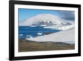 Glacier flowing in the ocean, Brown Bluff, Antarctica, Polar Regions-Michael Runkel-Framed Photographic Print