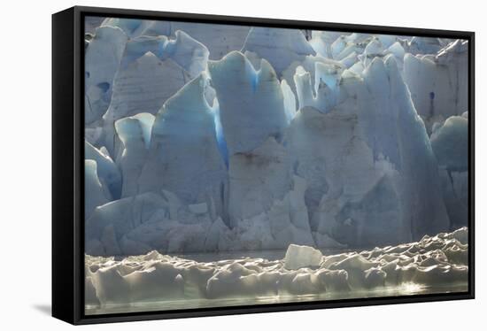 Glacier Grey. Torres Del Paine NP. Chile. UNESCO Biosphere-Tom Norring-Framed Stretched Canvas