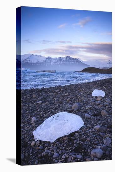 Glacier Ice Floating In The Jokulsarlon Glacier Lagoon. Vatnajokull National Park. Iceland-Oscar Dominguez-Stretched Canvas