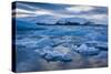 Glacier Ice Floating In The Jokulsarlon Glacier Lagoon. Vatnajokull National Park. Iceland-Oscar Dominguez-Stretched Canvas