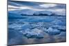 Glacier Ice Floating In The Jokulsarlon Glacier Lagoon. Vatnajokull National Park. Iceland-Oscar Dominguez-Mounted Photographic Print