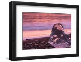 Glacier Lagoon, Iceland. Sunrise-Rick Daley-Framed Photographic Print