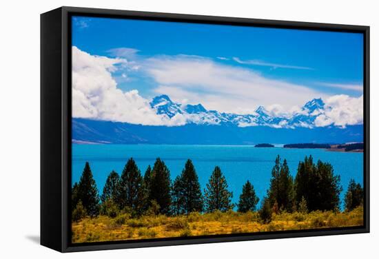 Glacier Lake, South Island, New Zealand, Pacific-Laura Grier-Framed Stretched Canvas