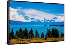 Glacier Lake, South Island, New Zealand, Pacific-Laura Grier-Framed Stretched Canvas